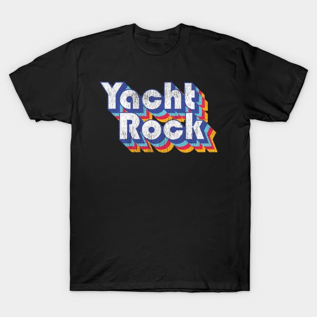 Psychedelic Fade Yacht Rock Party Boat Drinking design T-Shirt by Vector Deluxe